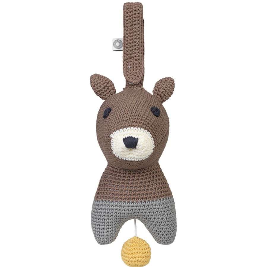 Bornevaerelse KIDS ROOM | Hella Brown Squirrel Hand-Crochet Musical Pull Toy