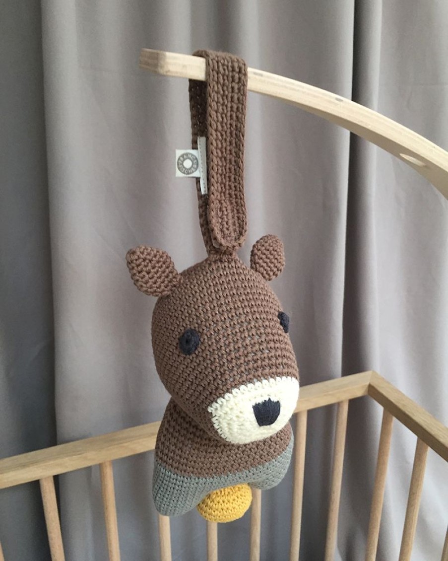 Bornevaerelse KIDS ROOM | Hella Brown Squirrel Hand-Crochet Musical Pull Toy