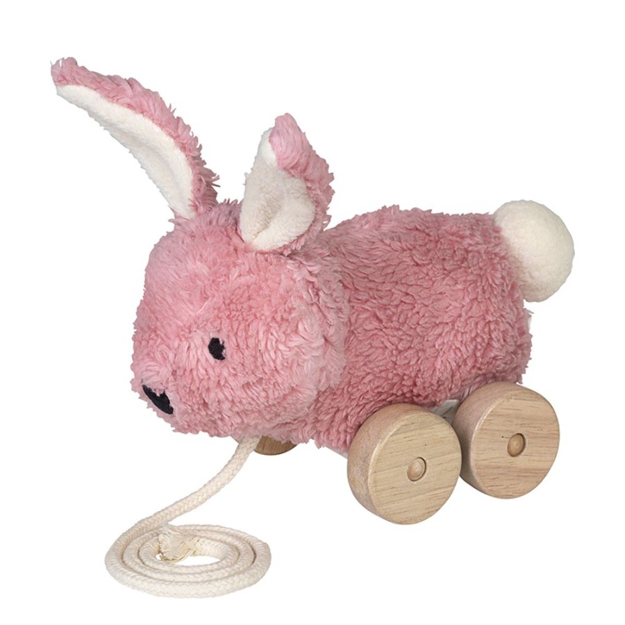 Leg PLAY | Mingus Pink Rabbit Organic Pull Toy