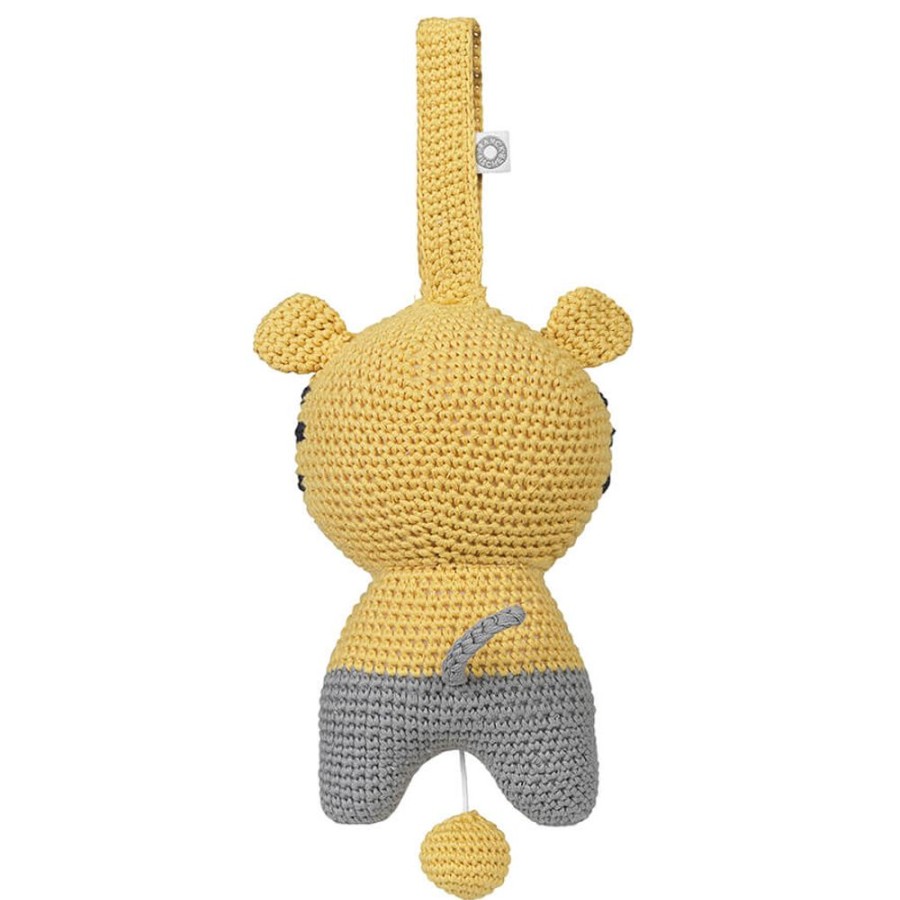 Bornevaerelse KIDS ROOM | Hella Yellow Tiger Hand-Crochet Musical Pull Toy