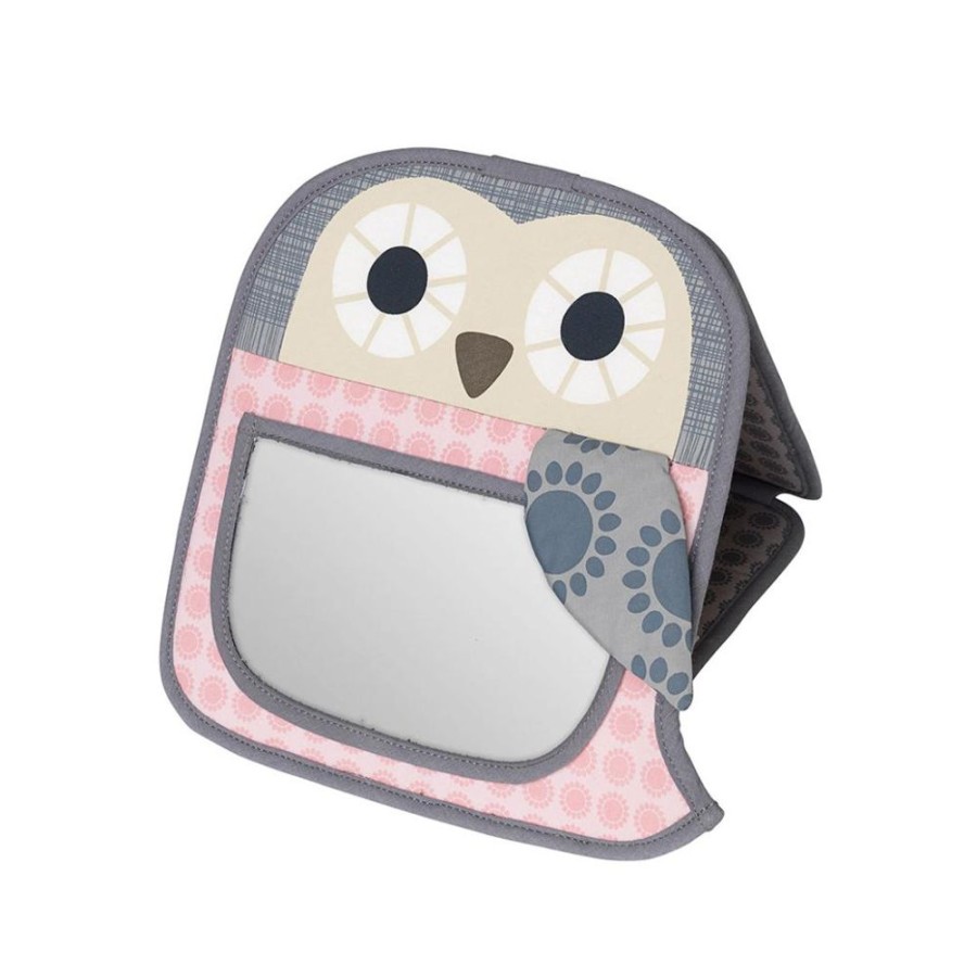 Leg KIDS ROOM | Grete Pink Owl Organic Cotton Mirror