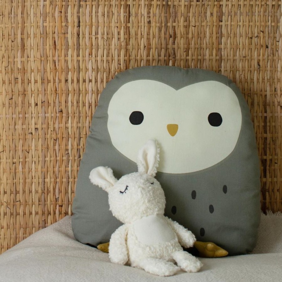 Bornevaerelse GIFTS | Hassel Owl Cushion In Organic Cotton