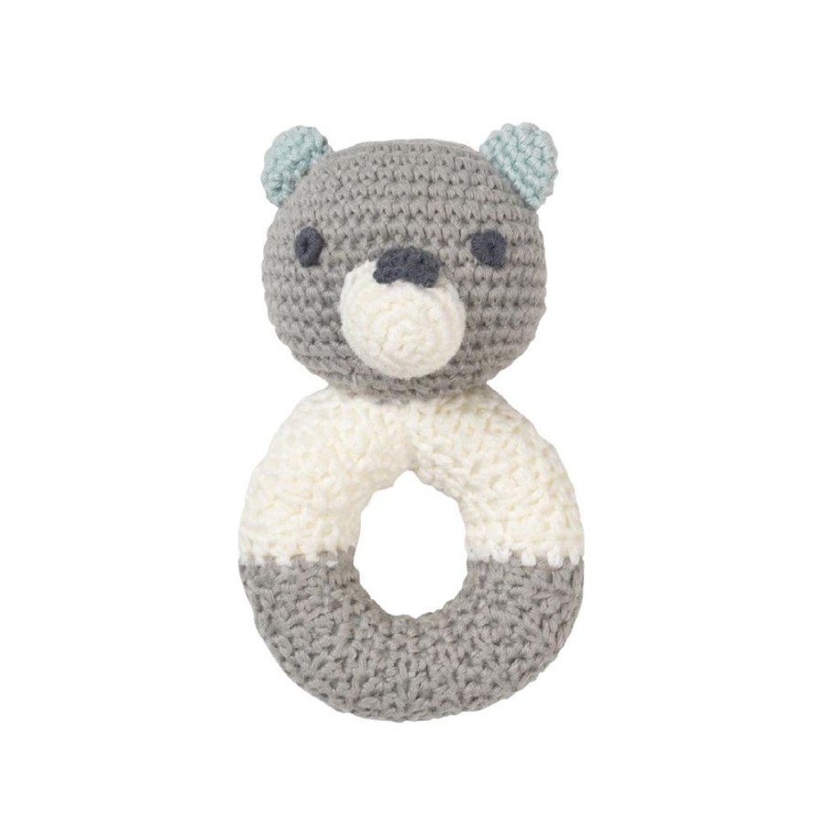 Leg GIFTS | Oline Bear Rattle In Soft Organic Cotton Yarn