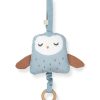 Bornevaerelse GIFTS | Ugla Blue Owl Musical Pull Toy In Organic Cotton