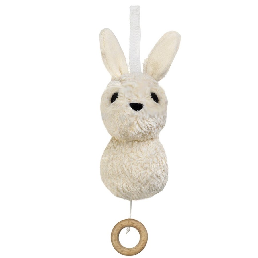 Bornevaerelse GIFTS | Aura Off-White Musical Pull Toy In Organic Cotton