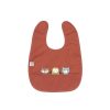 Maltid MEALTIME | Eat Burnt Red Friends Bib In Organic Cotton