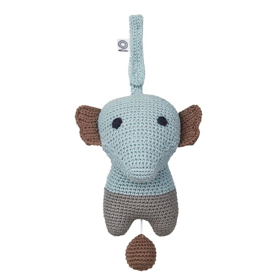 Bornevaerelse GIFTS | Hella Grey Elephant Musical Pull Toy